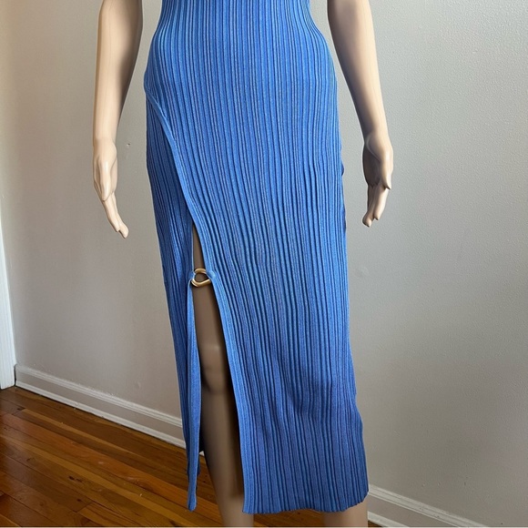 CULT GAIA Gracie One-shoulder Knit Dress In Blue Size XS - Picture 10 of 13